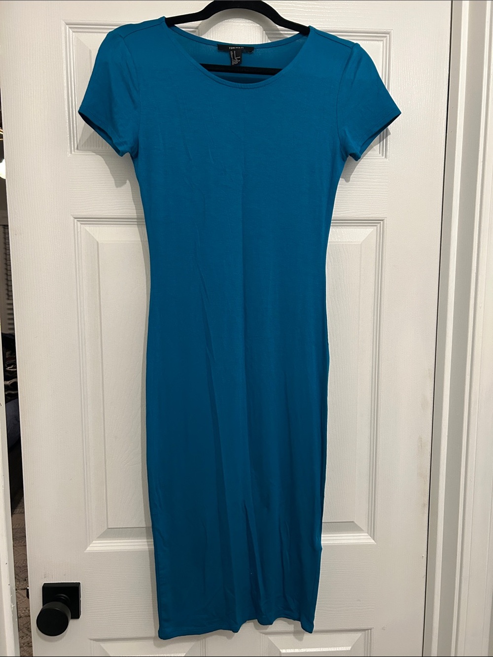Forever 21 Teal Short Sleeve Midi Dress 🤍